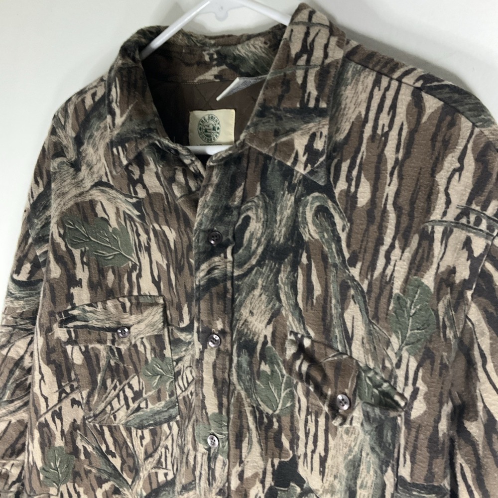 Vintage Mossy Oak Pattern The Great Outdoor 80s Button Up Camo Jacket